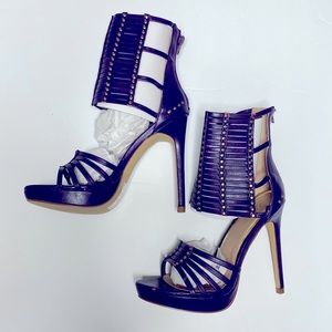 Sz 8- Sanje Dark Purple Heel (Never Worn)
